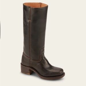 VINTAGE FRYE CAMPUS 14L BOOTS IN BROWN